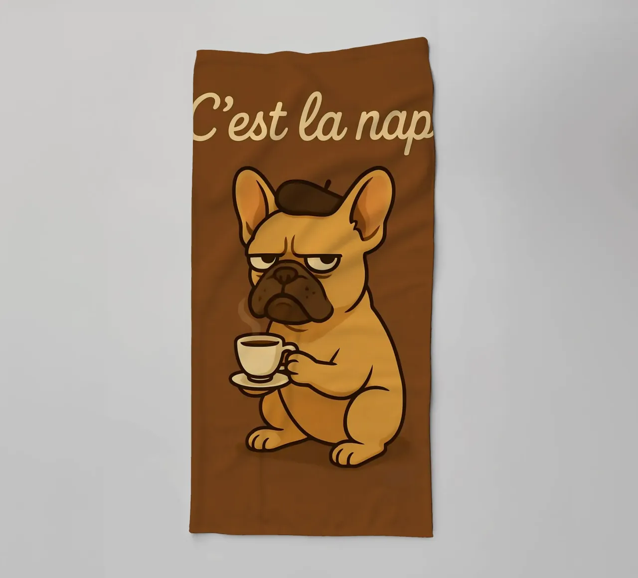 Meme divertente sul bulldog francese asciugamano da bagno da Funny Humor Art