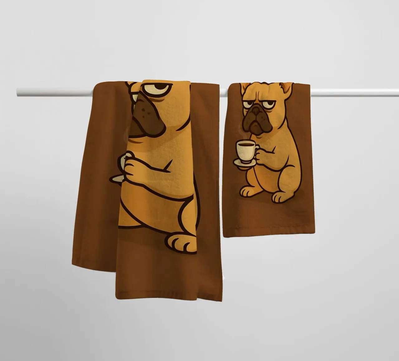 Meme divertente sul bulldog francese asciugamano da bagno da Funny Humor Art