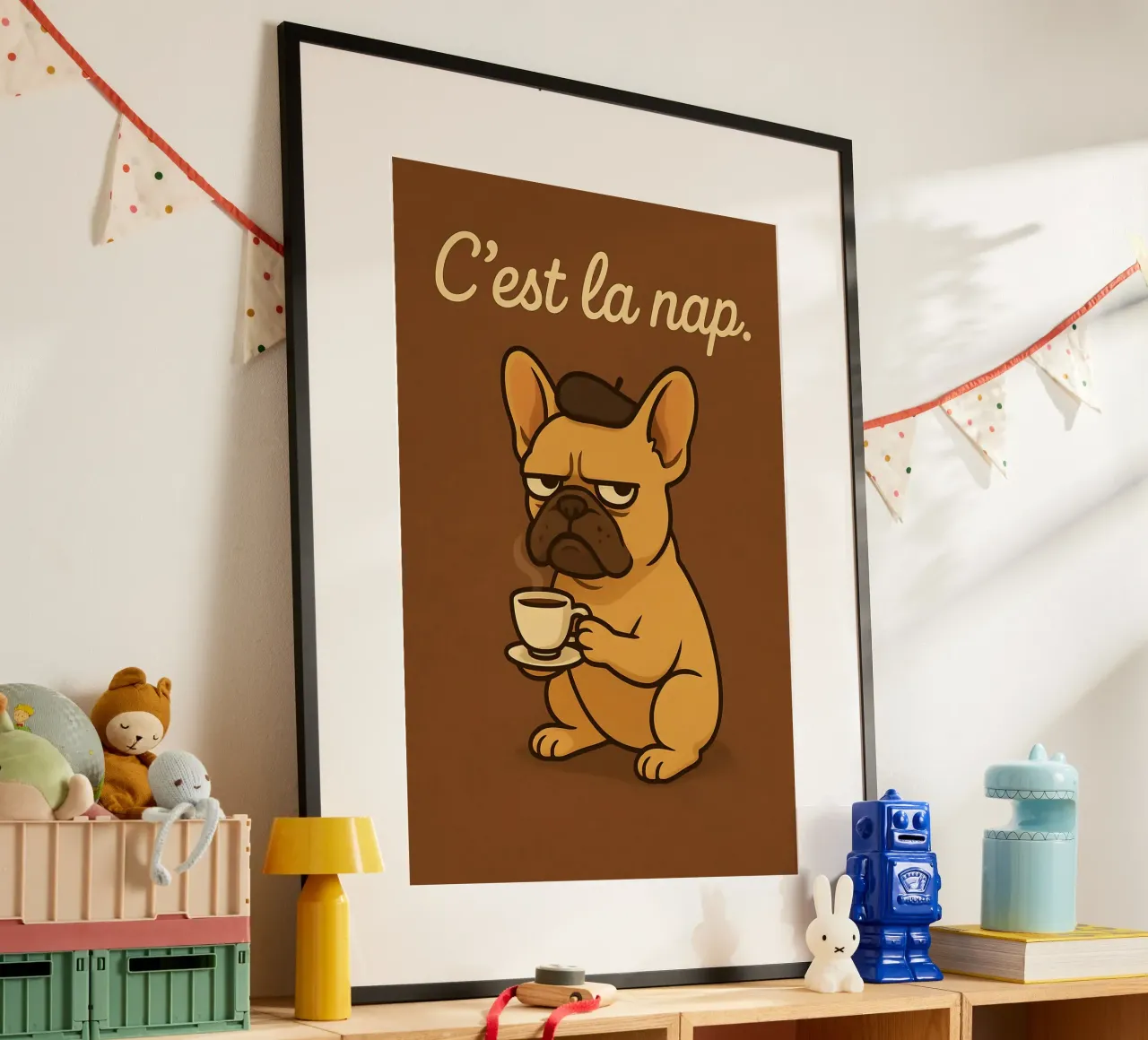 Meme divertente sul bulldog francese carta hahnemühle da Funny Humor Art