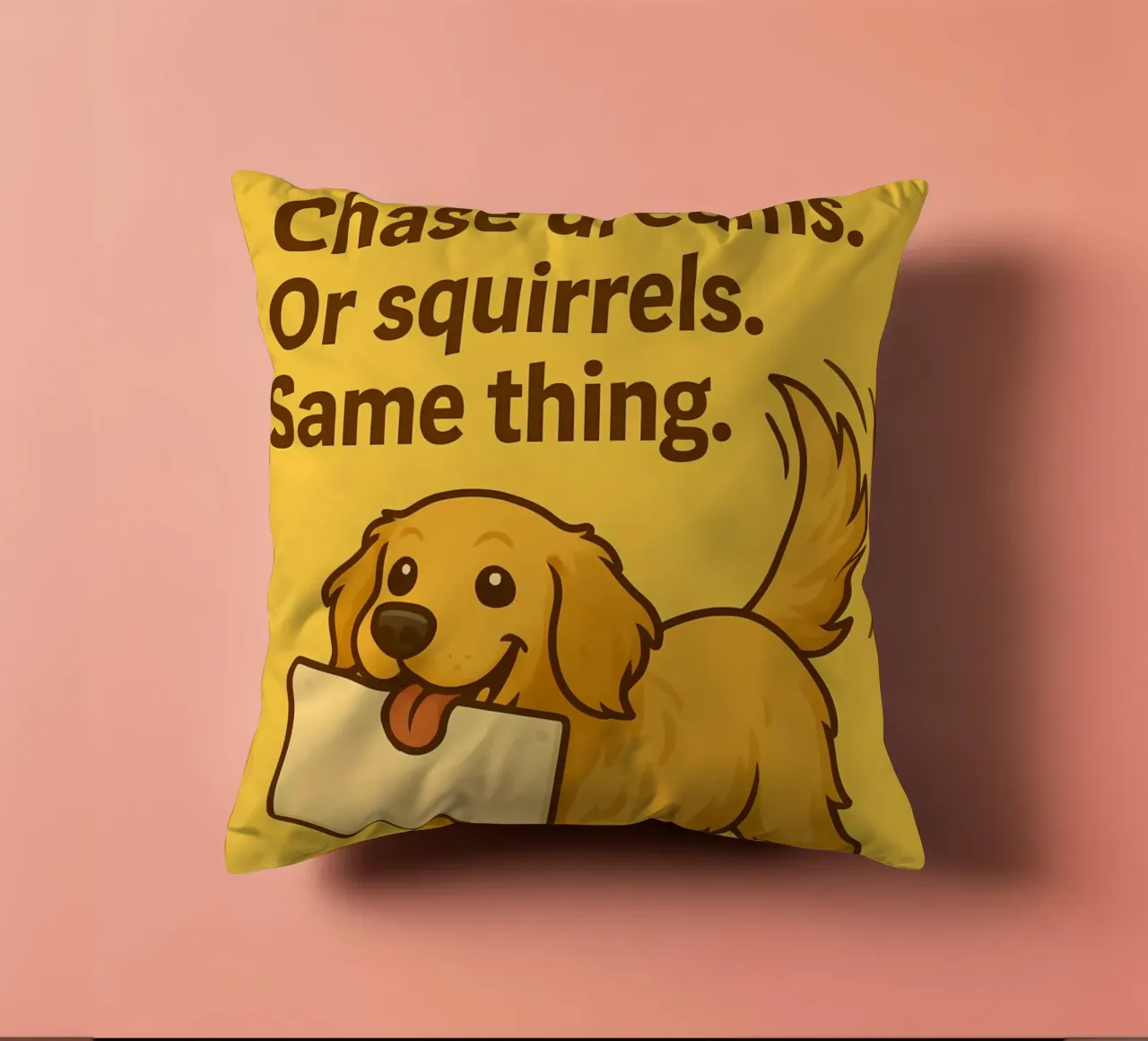 Meme divertente sul Golden Retriever cuscino da Funny Humor Art