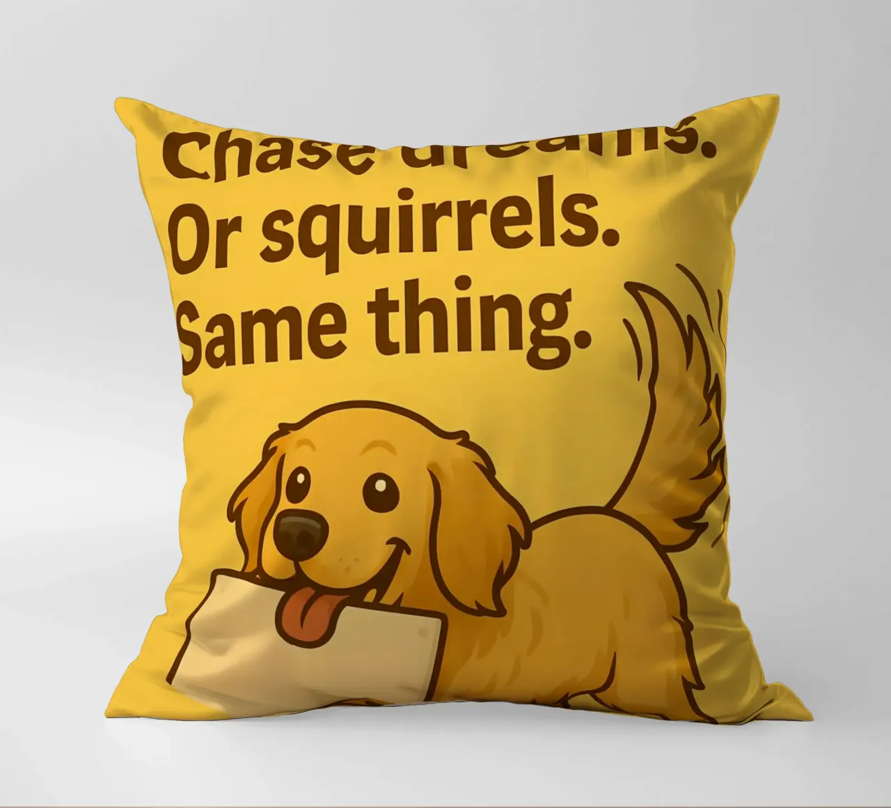 Meme divertente sul Golden Retriever cuscino da Funny Humor Art