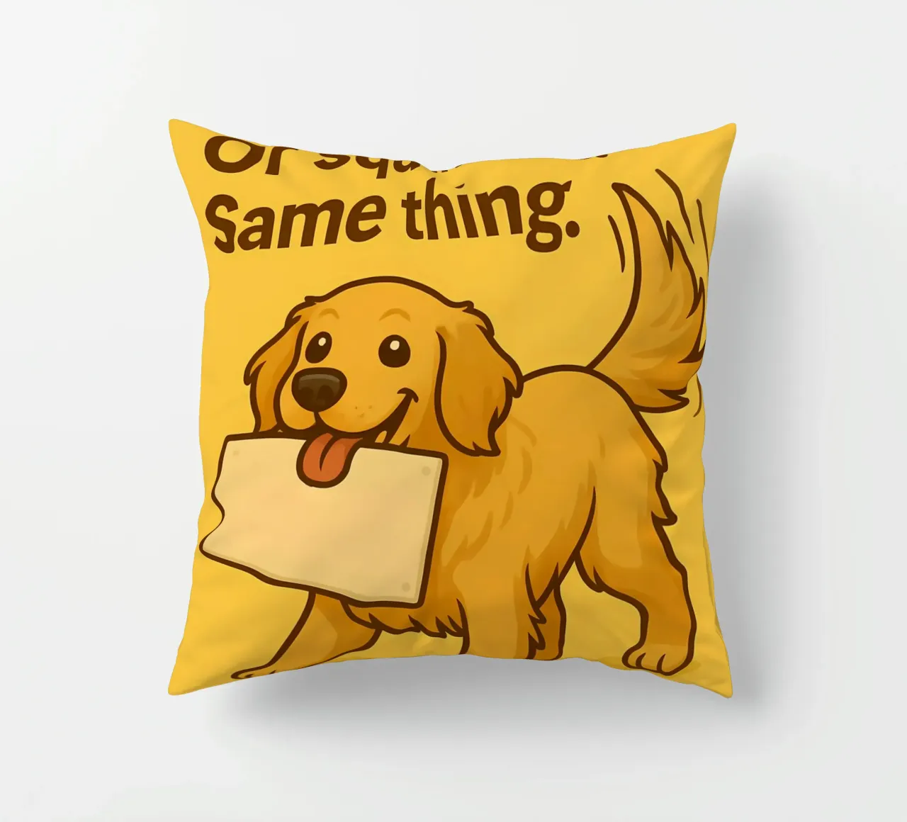 Meme divertente sul Golden Retriever cuscino da Funny Humor Art