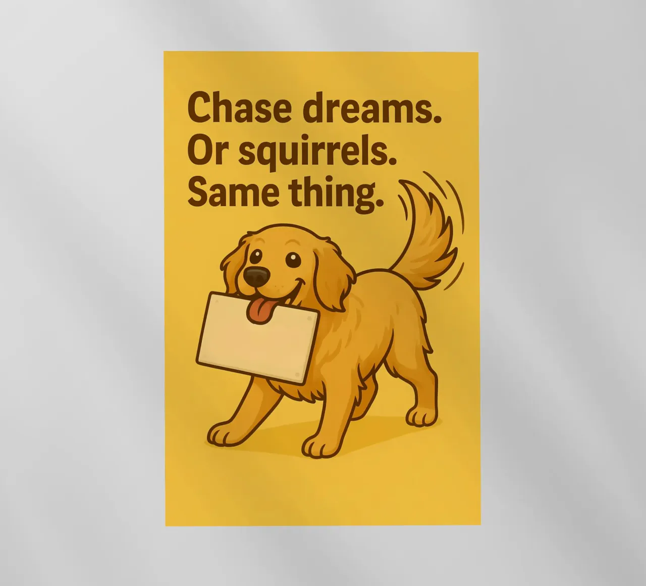 Meme divertente sul Golden Retriever pellicola backlit da Funny Humor Art
