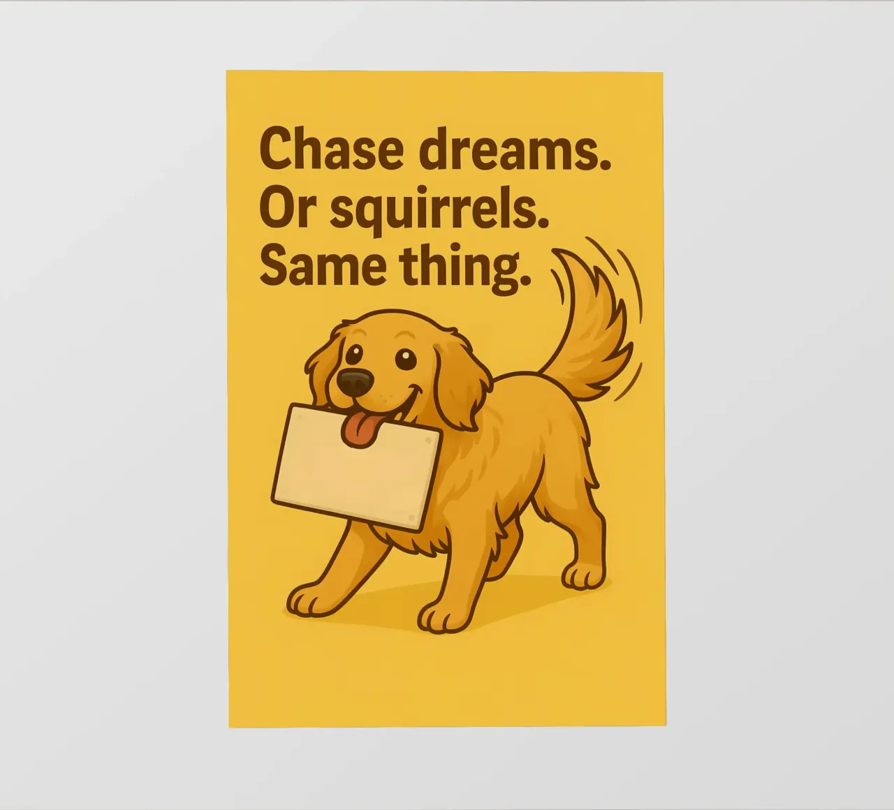 Meme divertente sul Golden Retriever telo in pvc da Funny Humor Art