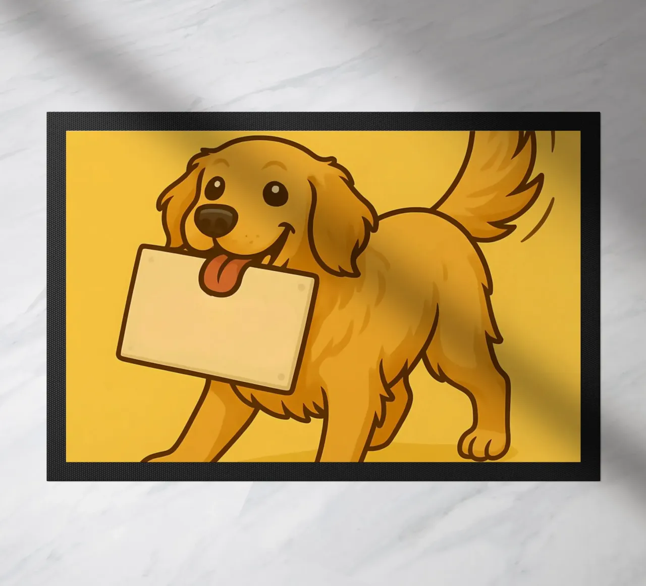 Meme divertente sul Golden Retriever zerbino da Funny Humor Art