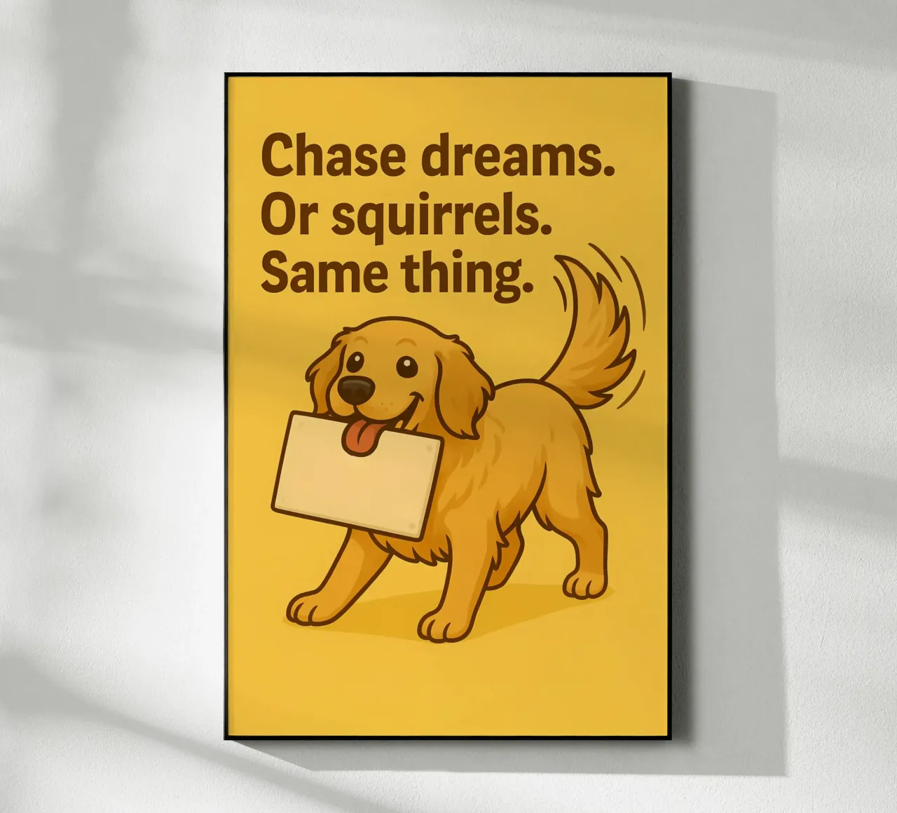 Funny Golden Retriever Meme acrylic glass by Funny Humor Art