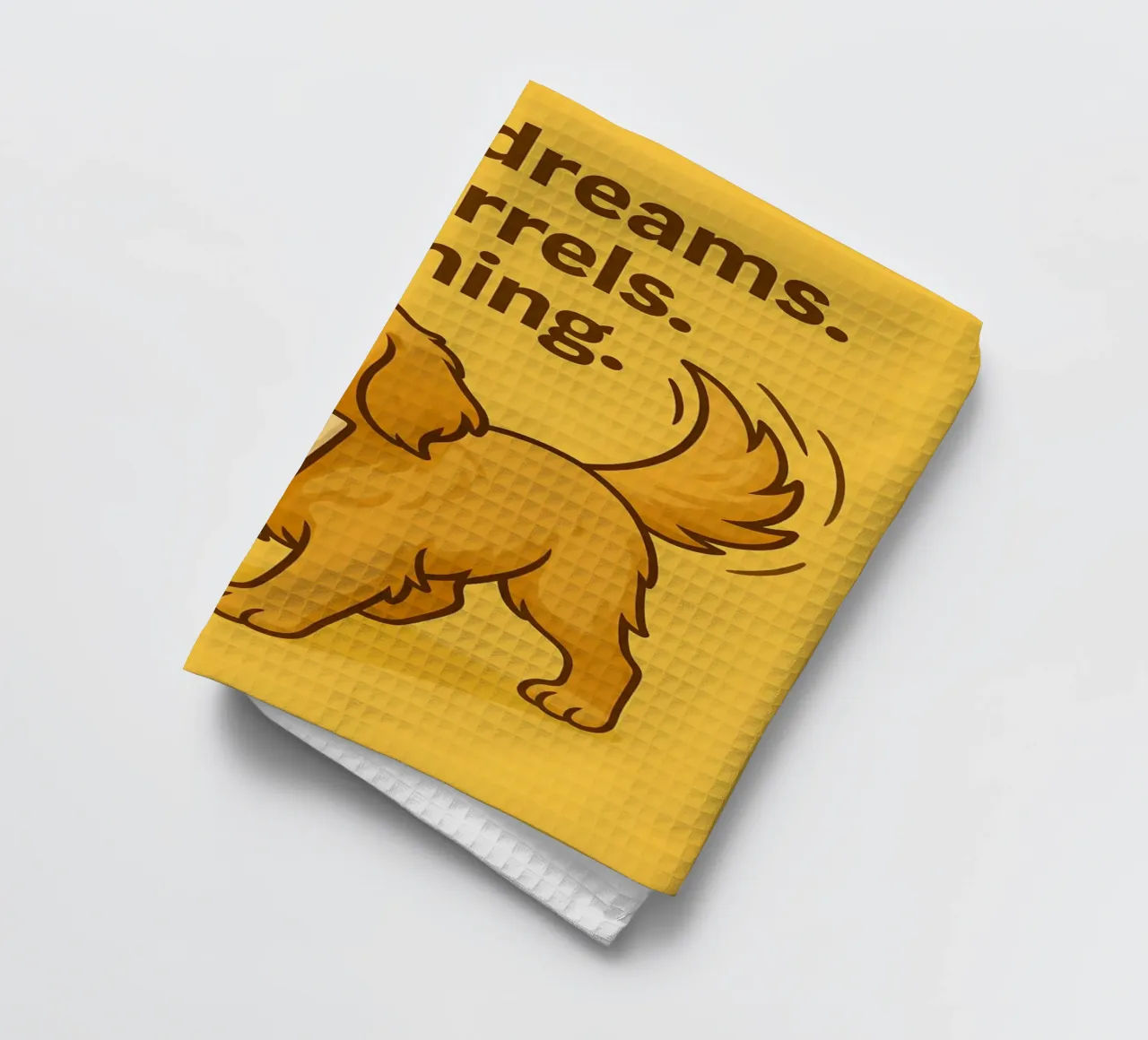 Meme divertente sul Golden Retriever canovaccio da cucina da Funny Humor Art