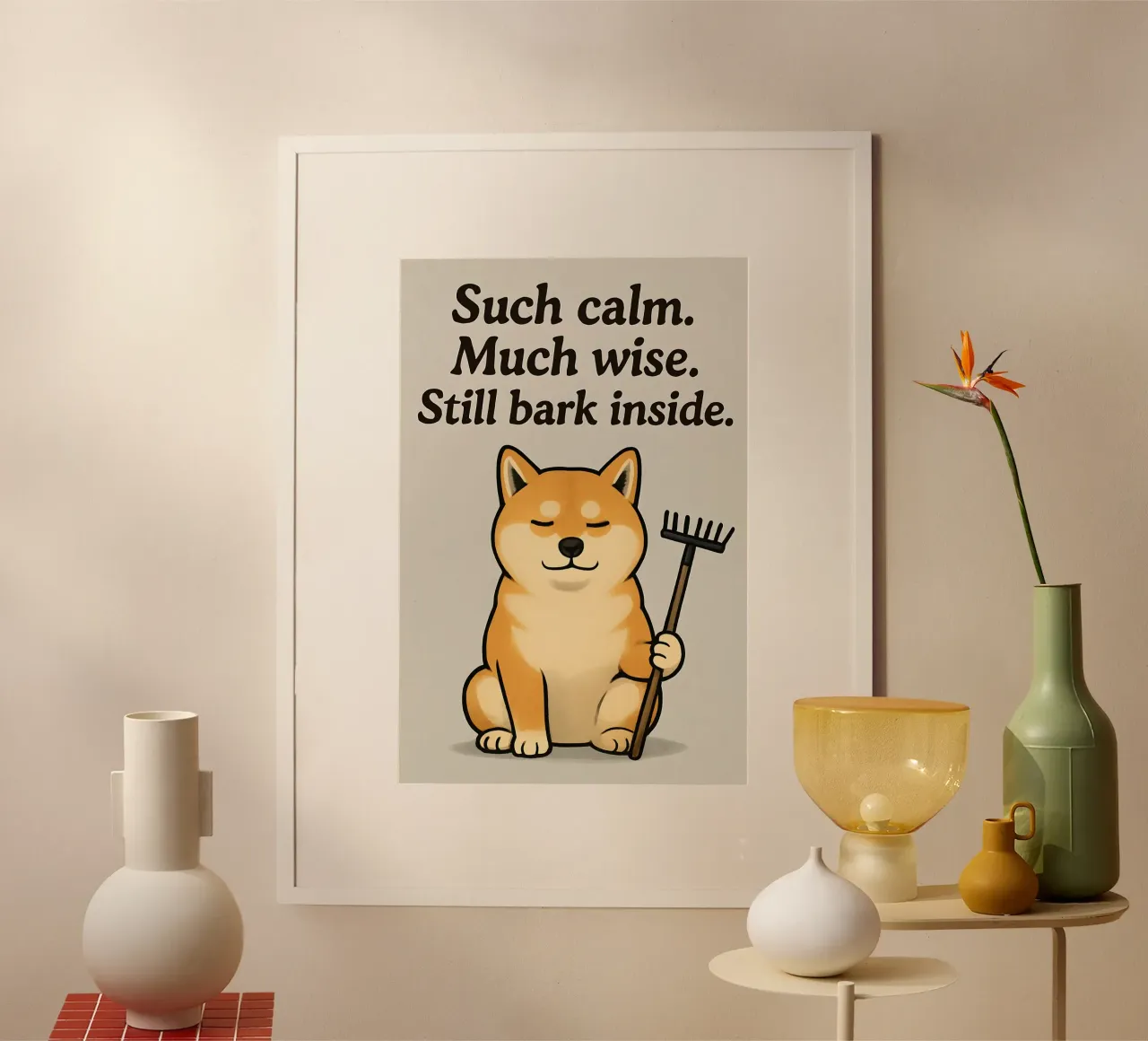 Divertente il meme dello Shiba Inu poster da Funny Humor Art