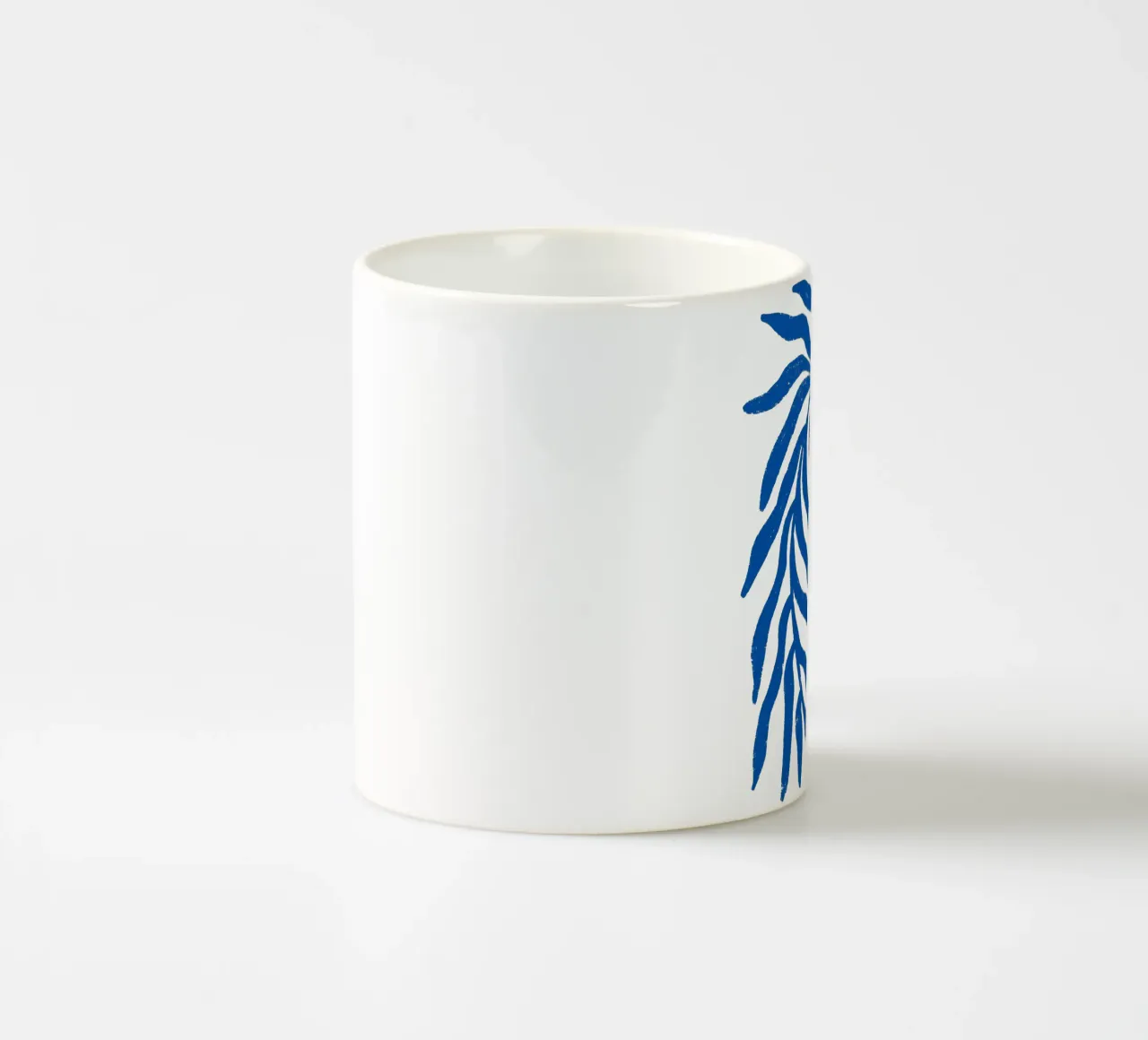 Blauw silhouet gestructureerde tak 1 keramische mok van Wackapacka