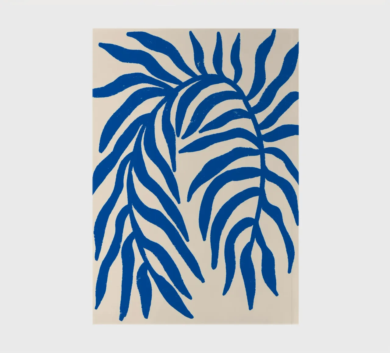 Blue Silhouette Textured Branch 1 notebook by Wackapacka