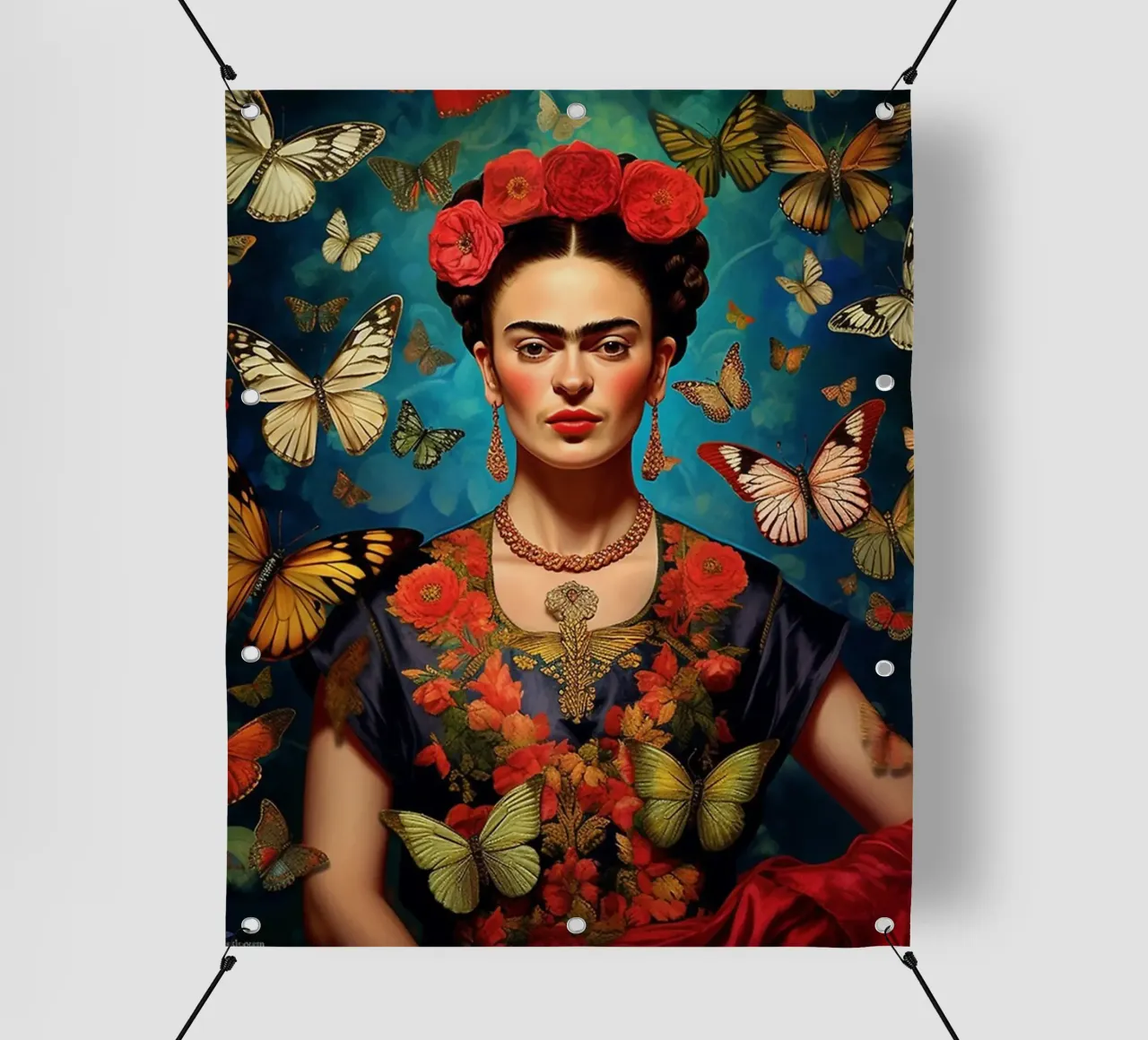 Frida Butterflies pvc cover by Popo Photograph
