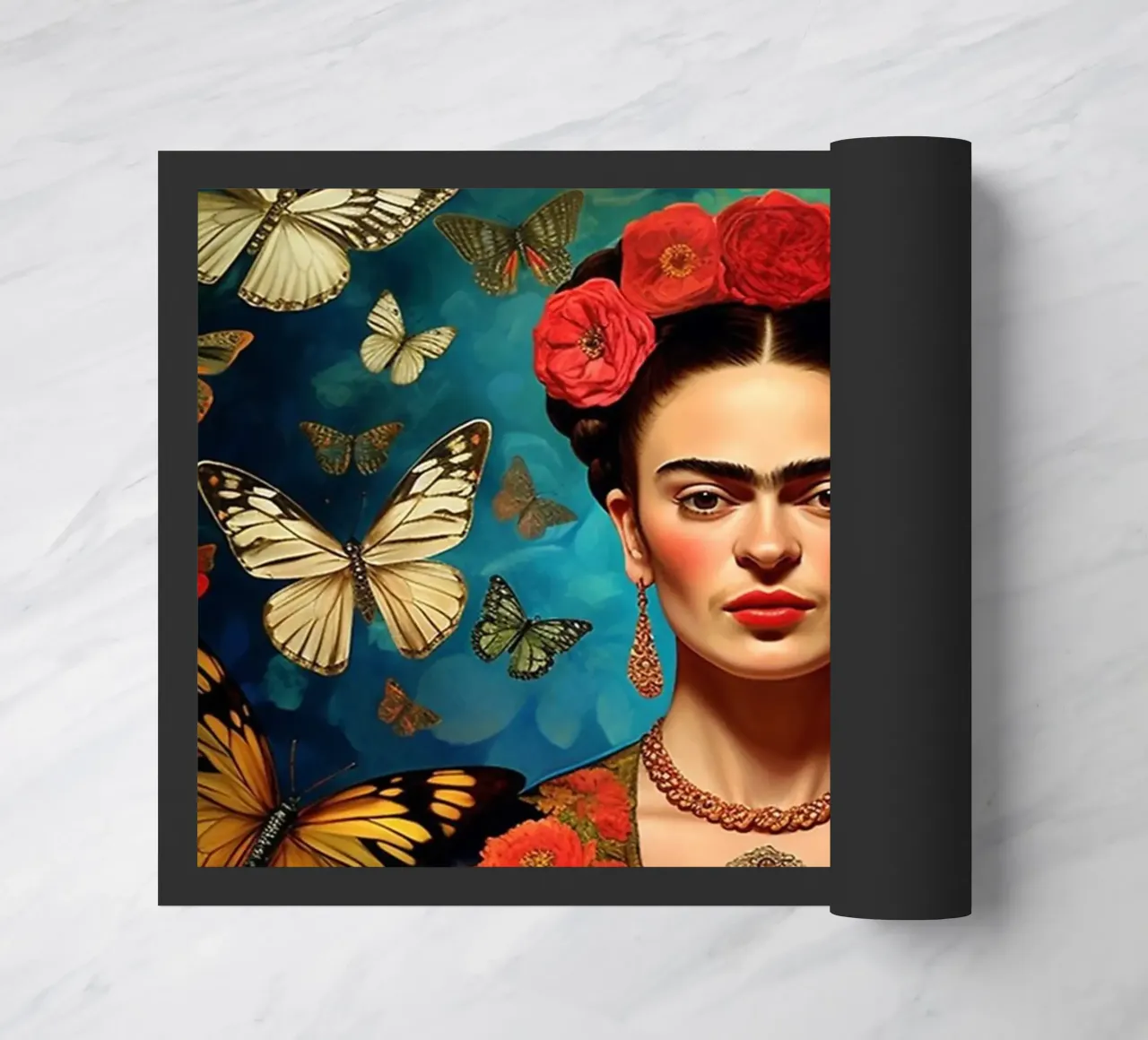 Papillons Frida paillasson de Popo Photograph