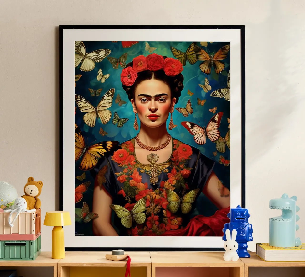 Frida Farfalle poster da Popo Photograph
