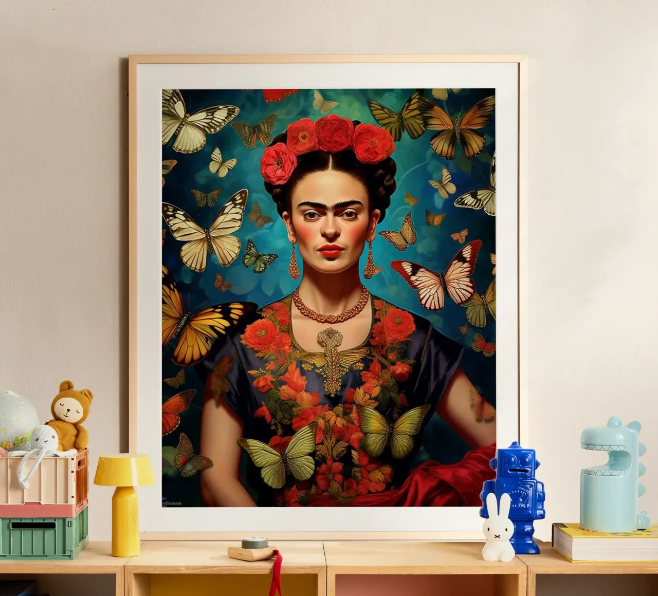 Frida Farfalle poster da Popo Photograph