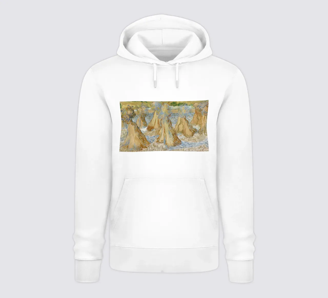 I covoni di grano di Vincent van Gogh (1890) felpa con cappuccio da Venus Art