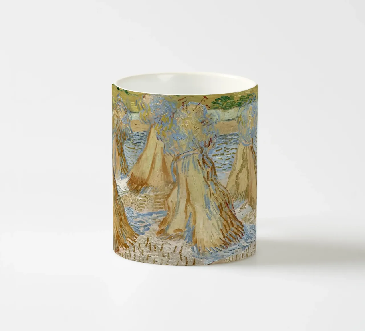 I covoni di grano di Vincent van Gogh (1890) tazza in ceramica da Venus Art
