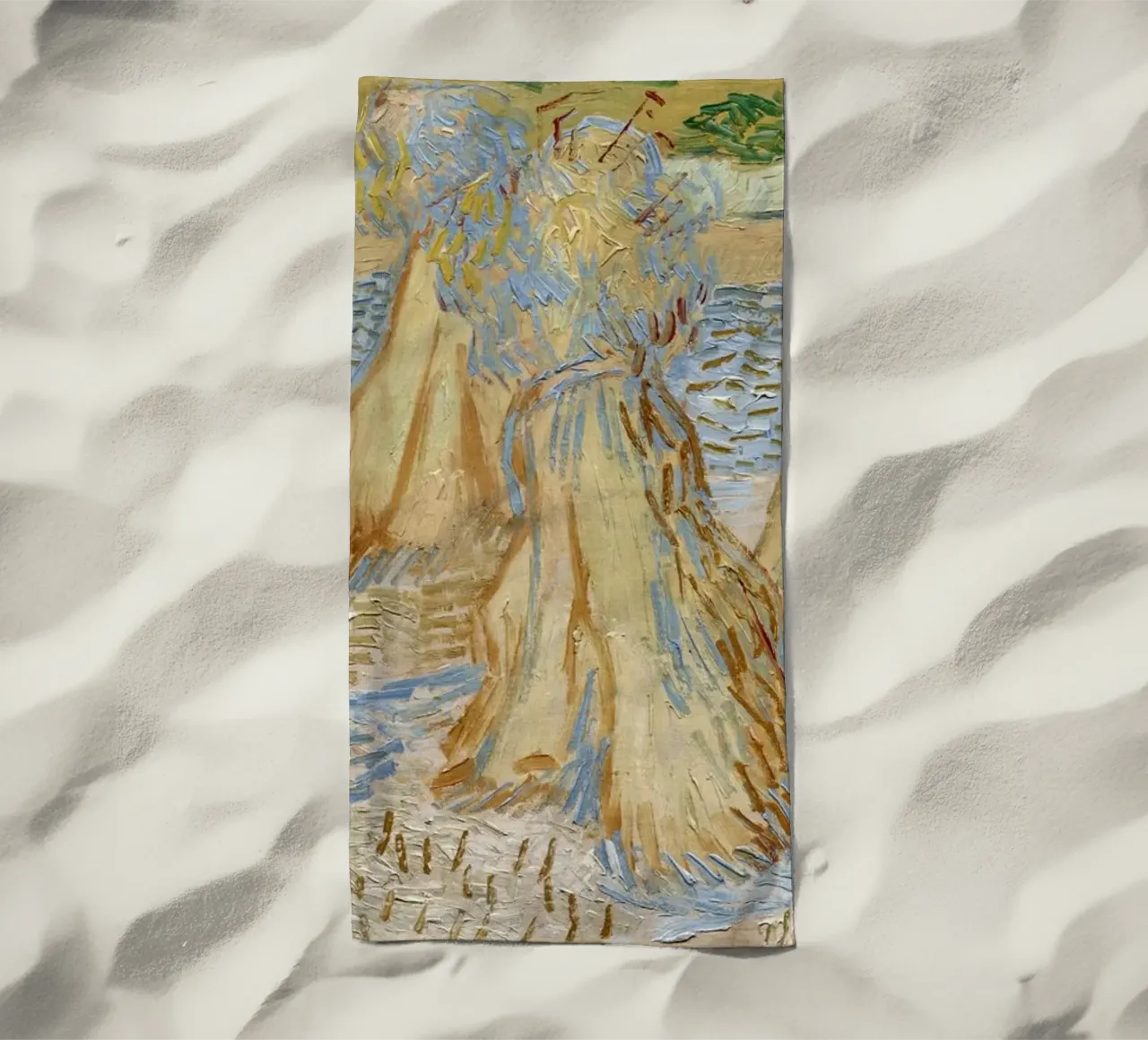 Les gerbes de blé de Vincent van Gogh (1890) serviette de plage de Venus Art