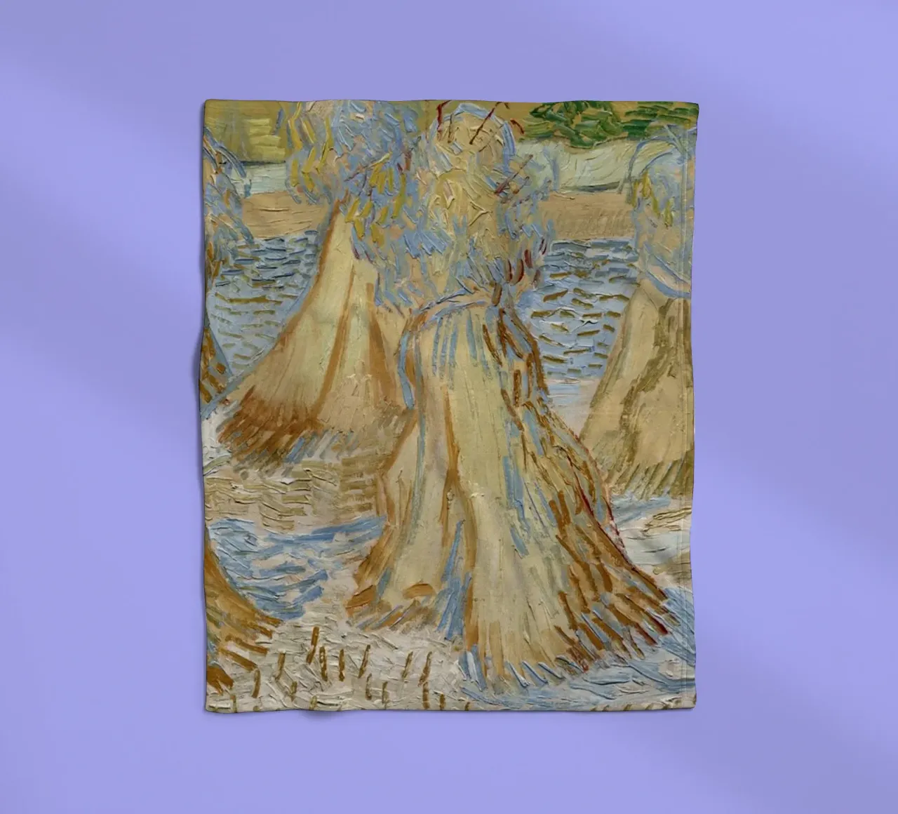 Vincent van Goghs Weizengarben (1890) Fleecedecke von Venus Art