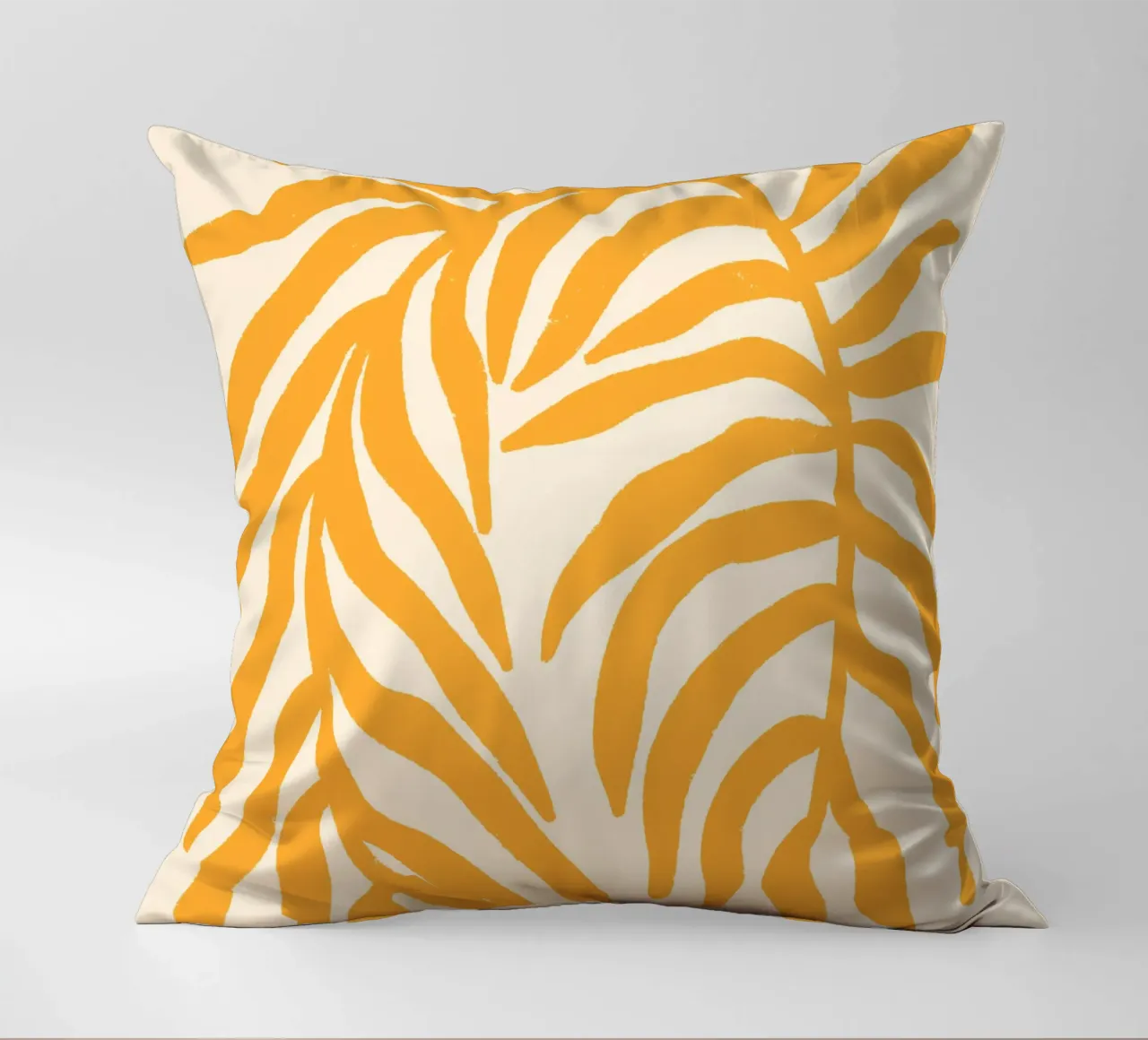 Silhouette jaune Branche texturée 1 coussin de Wackapacka