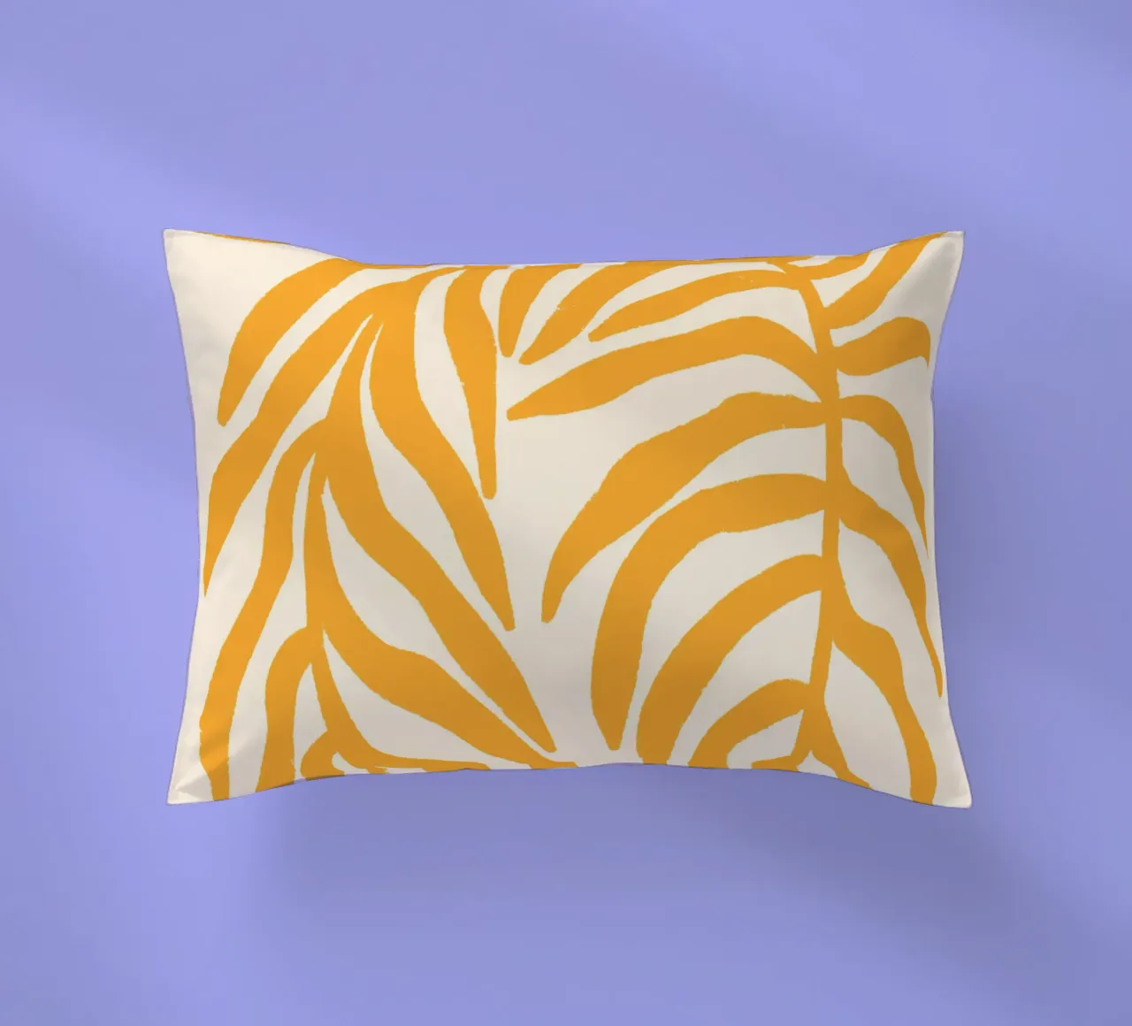Silhouette jaune Branche texturée 1 coussin de Wackapacka