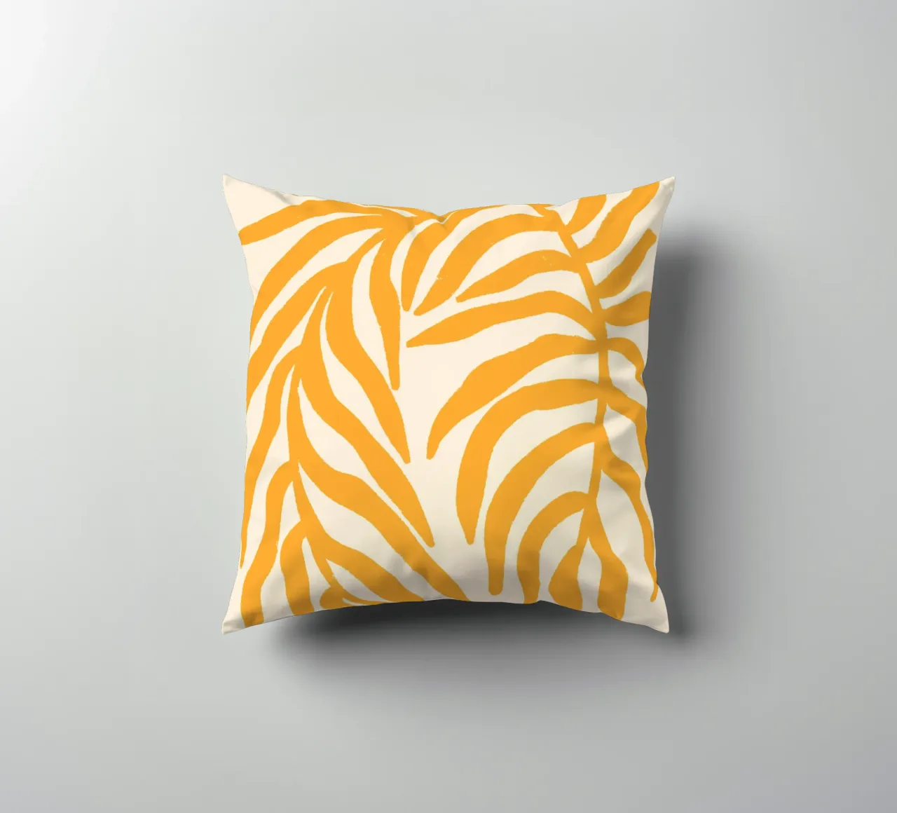 Silhouette jaune Branche texturée 1 coussin de Wackapacka