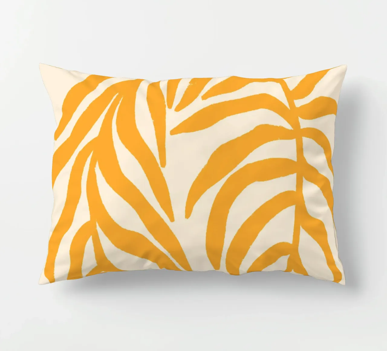 Silhouette jaune Branche texturée 1 coussin de Wackapacka