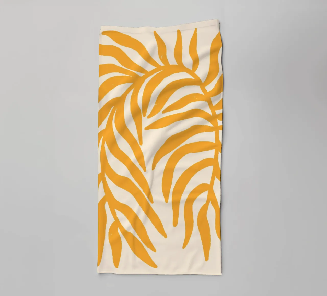 Silhouette jaune Branche texturée 1 serviette de bain de Wackapacka