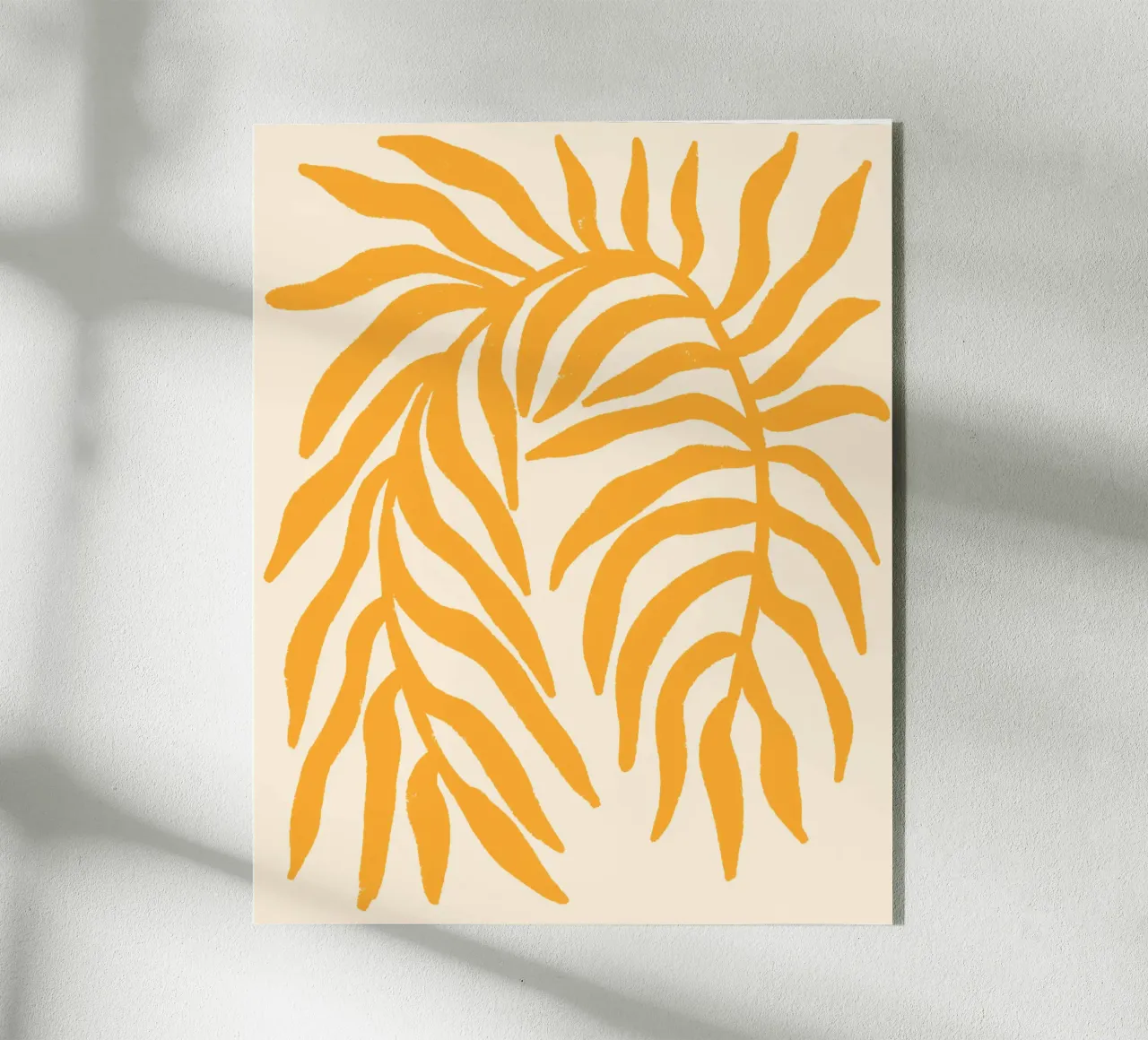 Silhouette jaune Branche texturée 1 plexiglas de Wackapacka