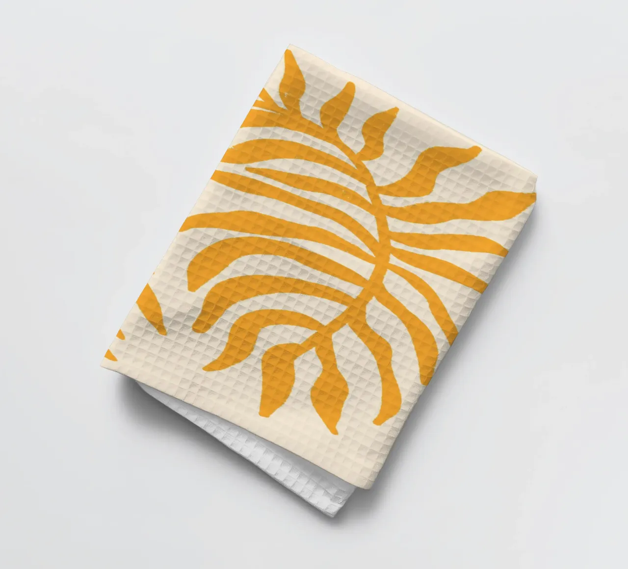 Silhouette jaune Branche texturée 1 torchon de Wackapacka