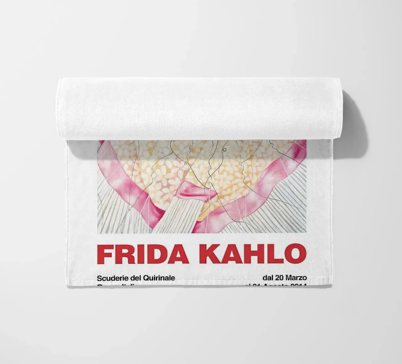 Frida-Ausstellung Diego in meinem Kopf Strandtuch von Popo Photograph