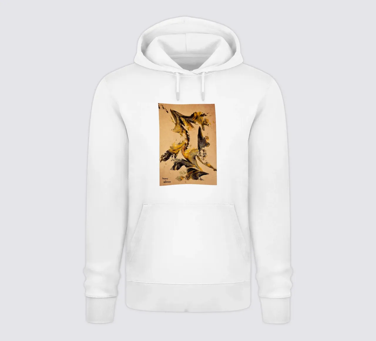 MESSAGE FROM THE HEART 27 felpa con cappuccio da Thierry Vobmann Abstract painting