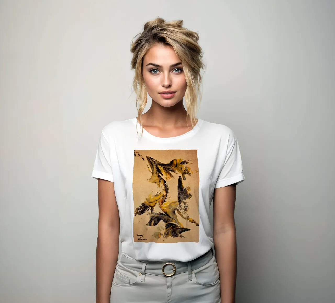 MESSAGE FROM THE HEART 27 t-shirt da donna da Thierry Vobmann Abstract painting