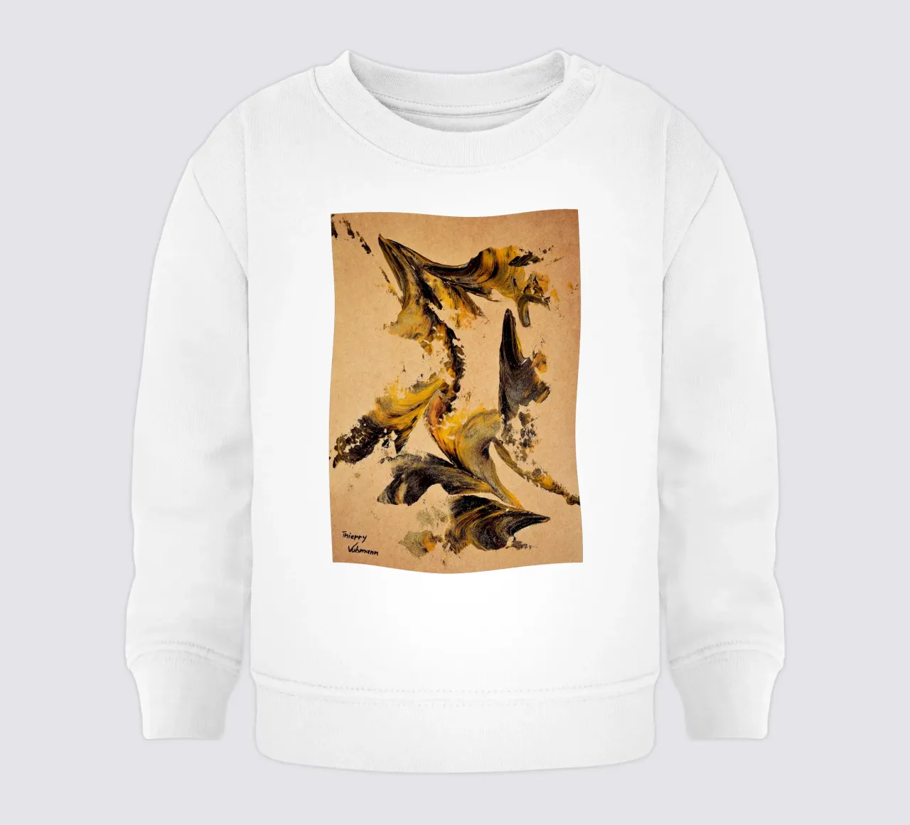 MESSAGE FROM THE HEART 27 baby sweatshirt van Thierry Vobmann Abstract painting
