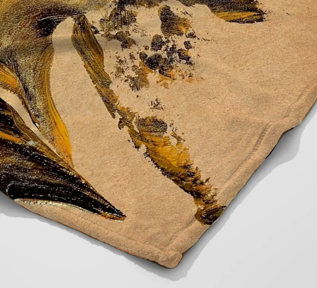 MESSAGE FROM THE HEART 27 coperta in pile da Thierry Vobmann Abstract painting