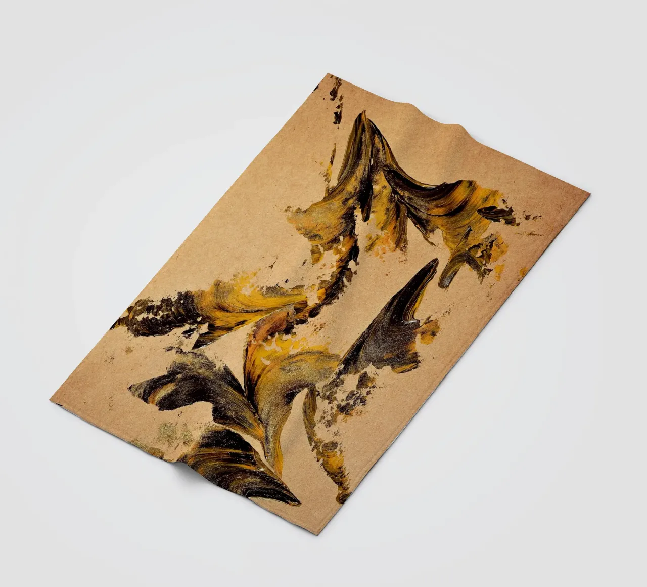 MESSAGE FROM THE HEART 27 coperta in pile da Thierry Vobmann Abstract painting