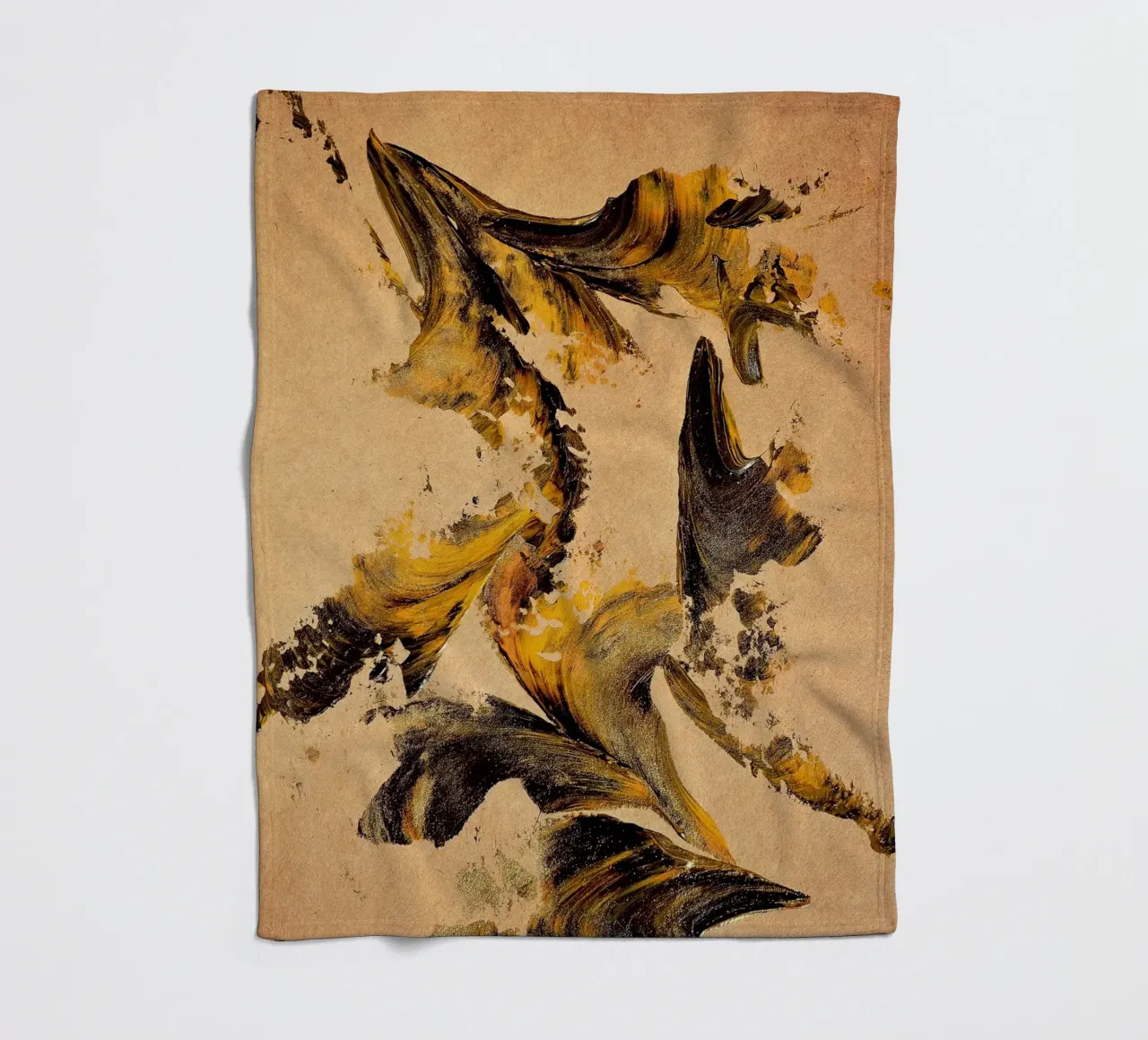 MESSAGE FROM THE HEART 27 coperta in pile da Thierry Vobmann Abstract painting