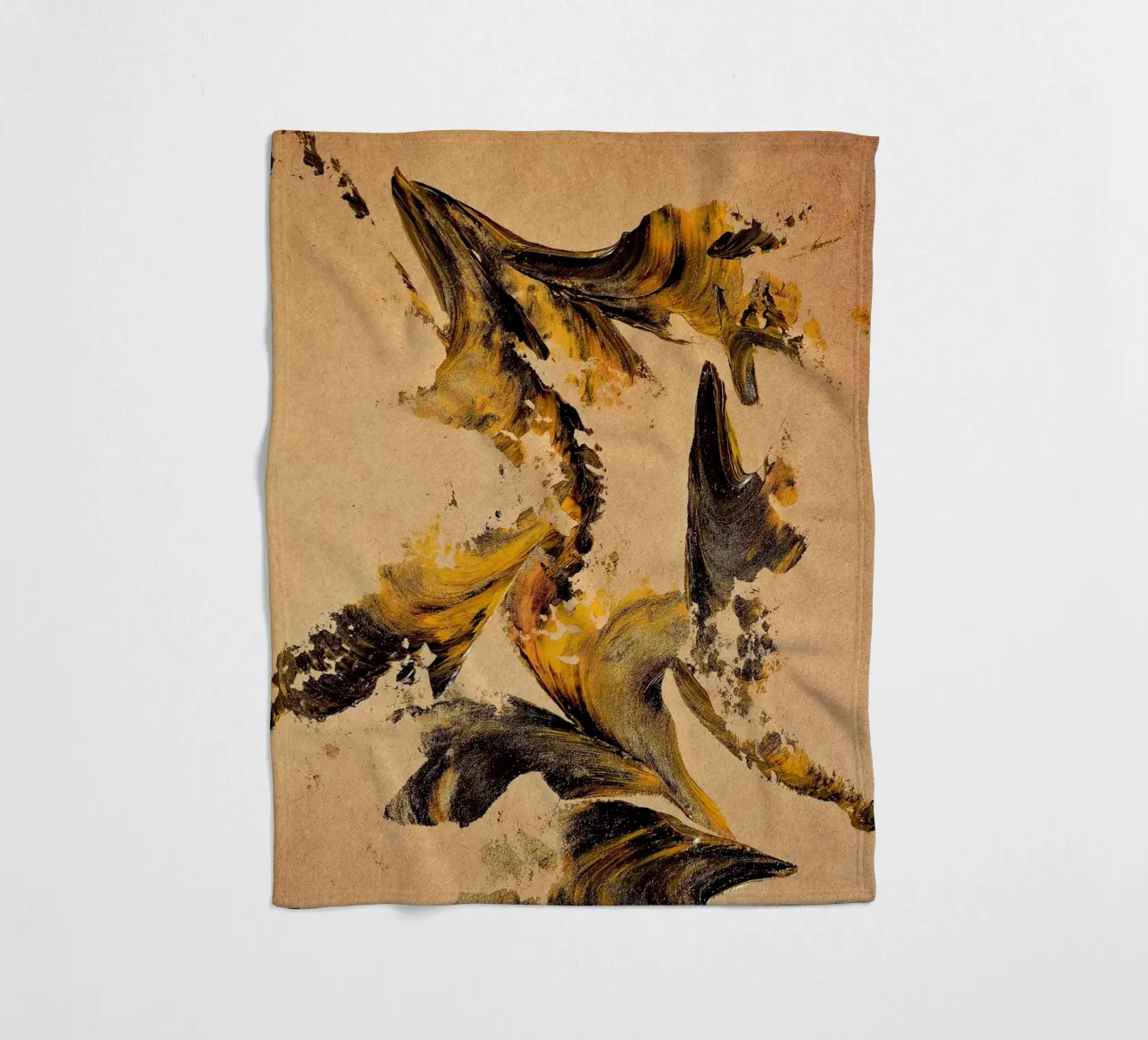 MESSAGE FROM THE HEART 27 coperta in pile da Thierry Vobmann Abstract painting