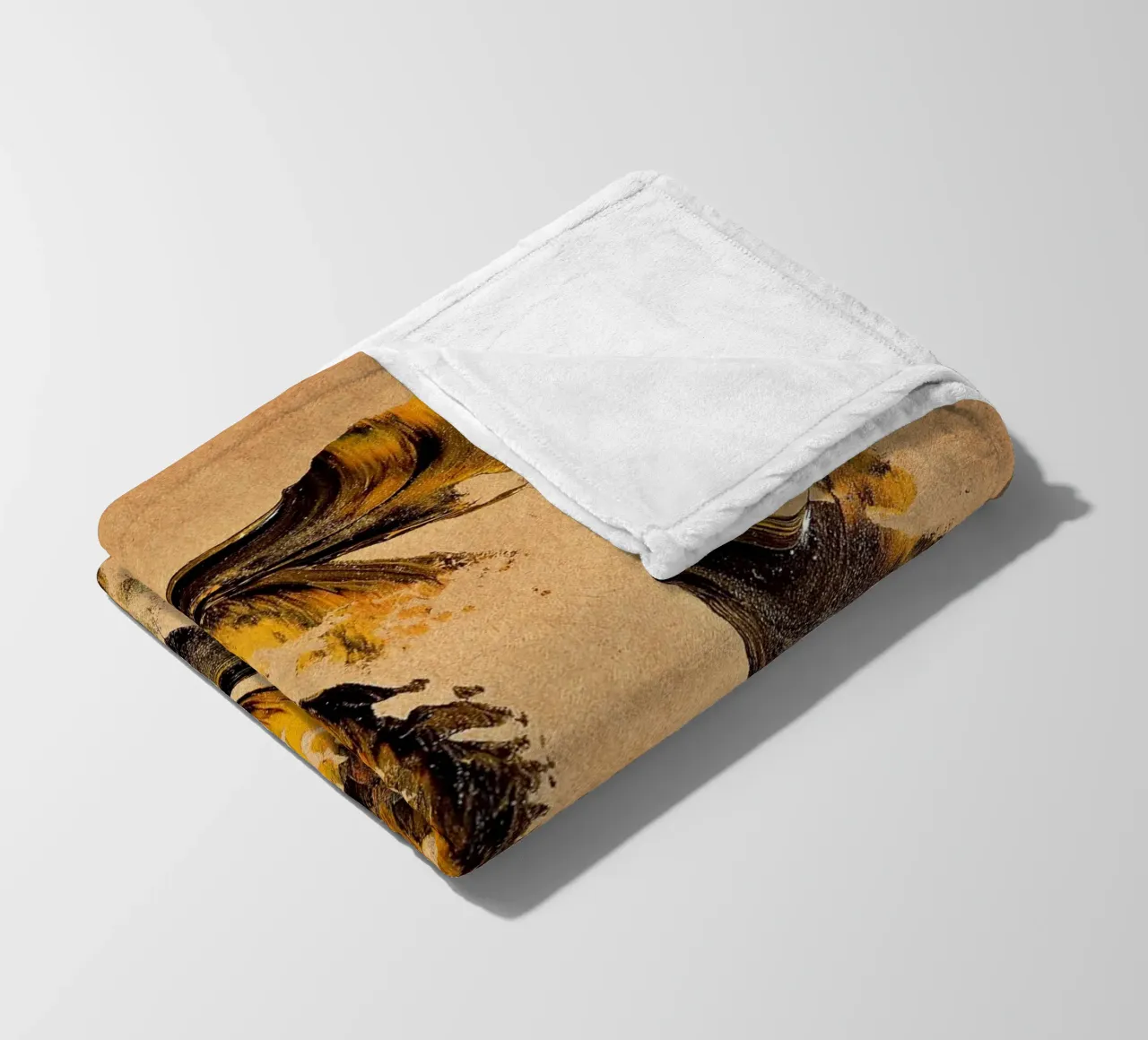 MESSAGE FROM THE HEART 27 coperta in pile da Thierry Vobmann Abstract painting