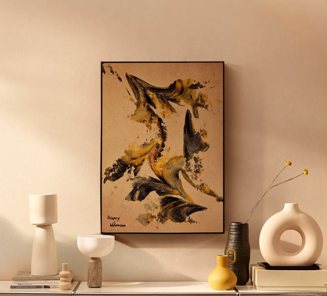 MESSAGE FROM THE HEART 27 alluminio dibond da Thierry Vobmann Abstract painting