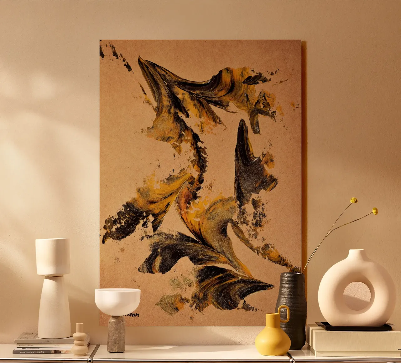 MESSAGE FROM THE HEART 27 aluminio dibond de Thierry Vobmann Abstract painting