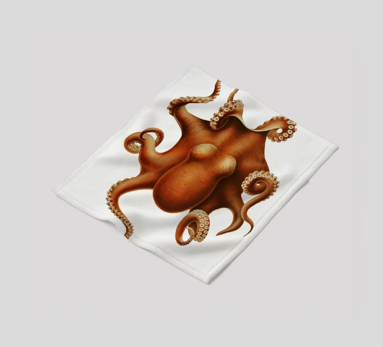 Octopus illlustration from Deutsche Tiefsee-Expedition, fleece blanket by Venus Art