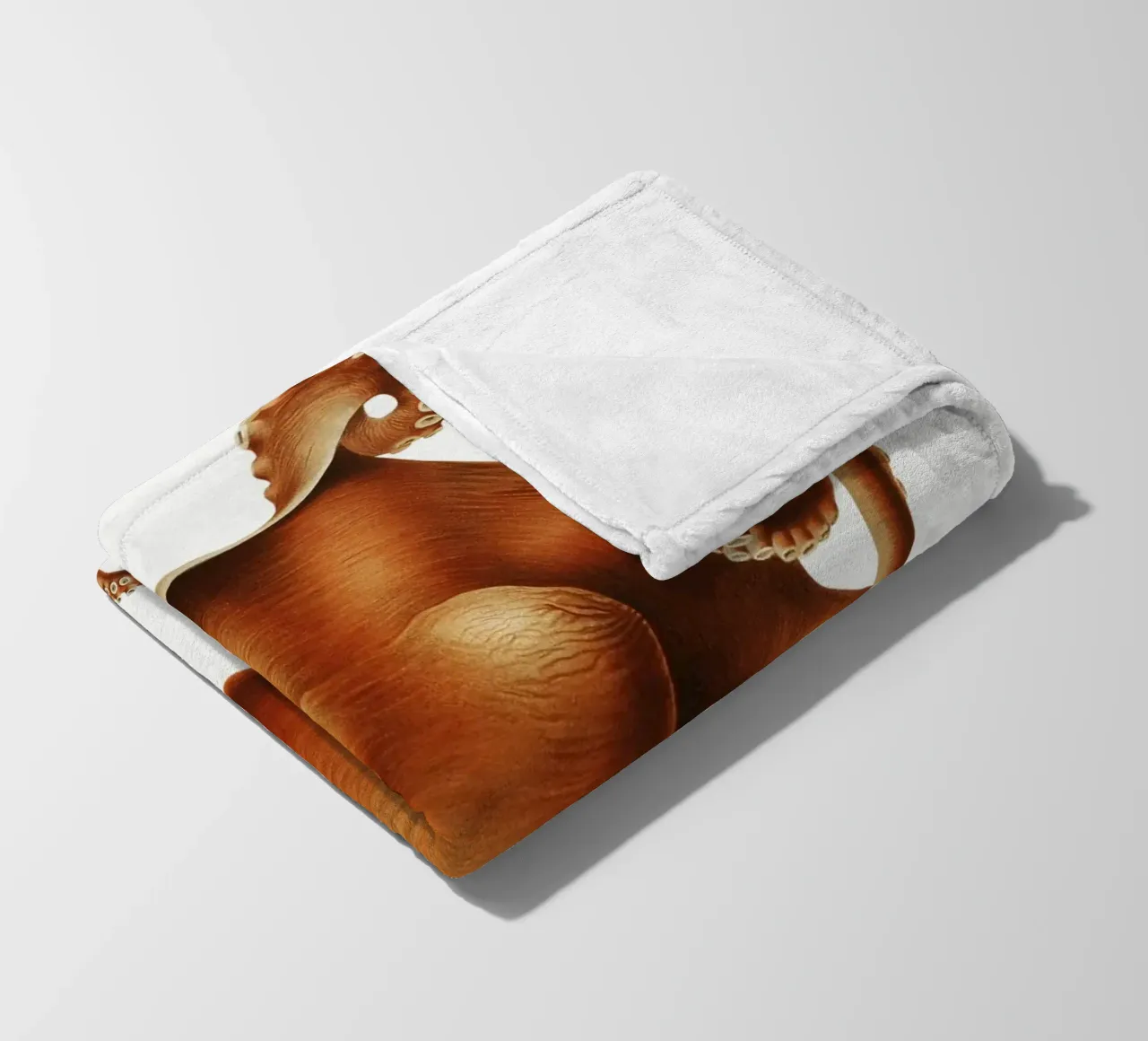 Octopus illlustration from Deutsche Tiefsee-Expedition, fleece blanket by Venus Art