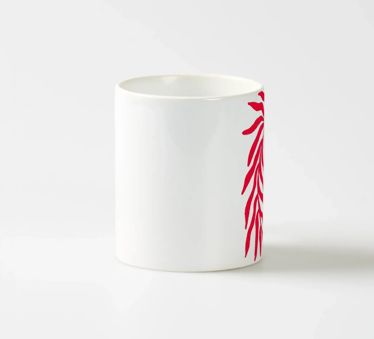 Silhouette rossa Ramo strutturato 1 tazza in ceramica da Wackapacka