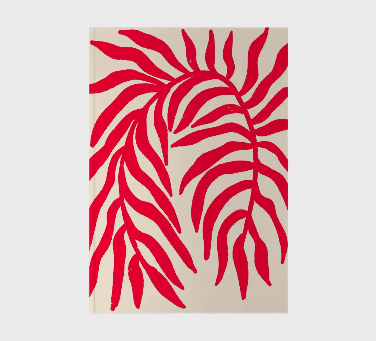 Red Silhouette Textured Branch 1 notebook by Wackapacka