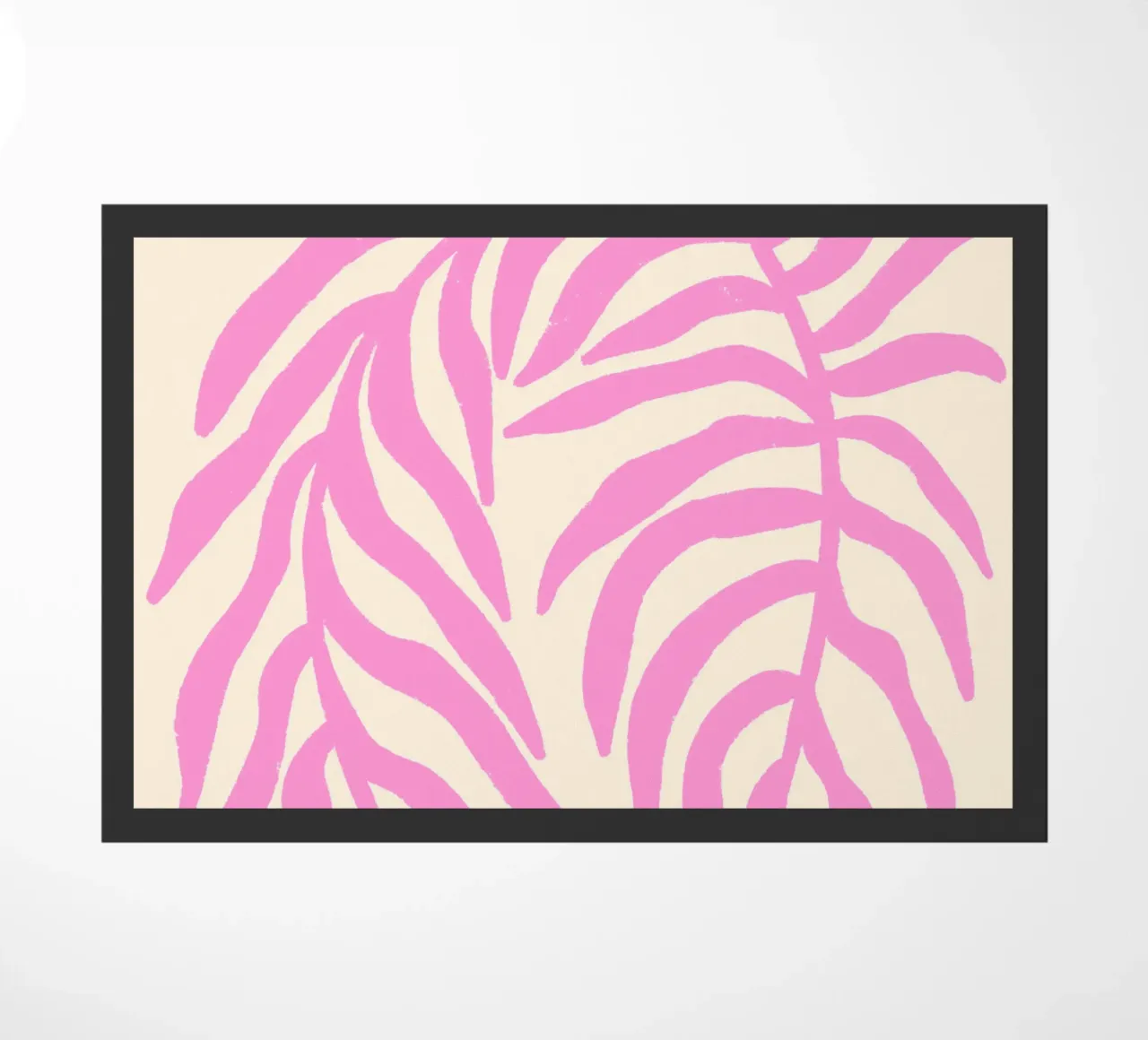 Pink Silhouette Textured Branch 1 doormat by Wackapacka