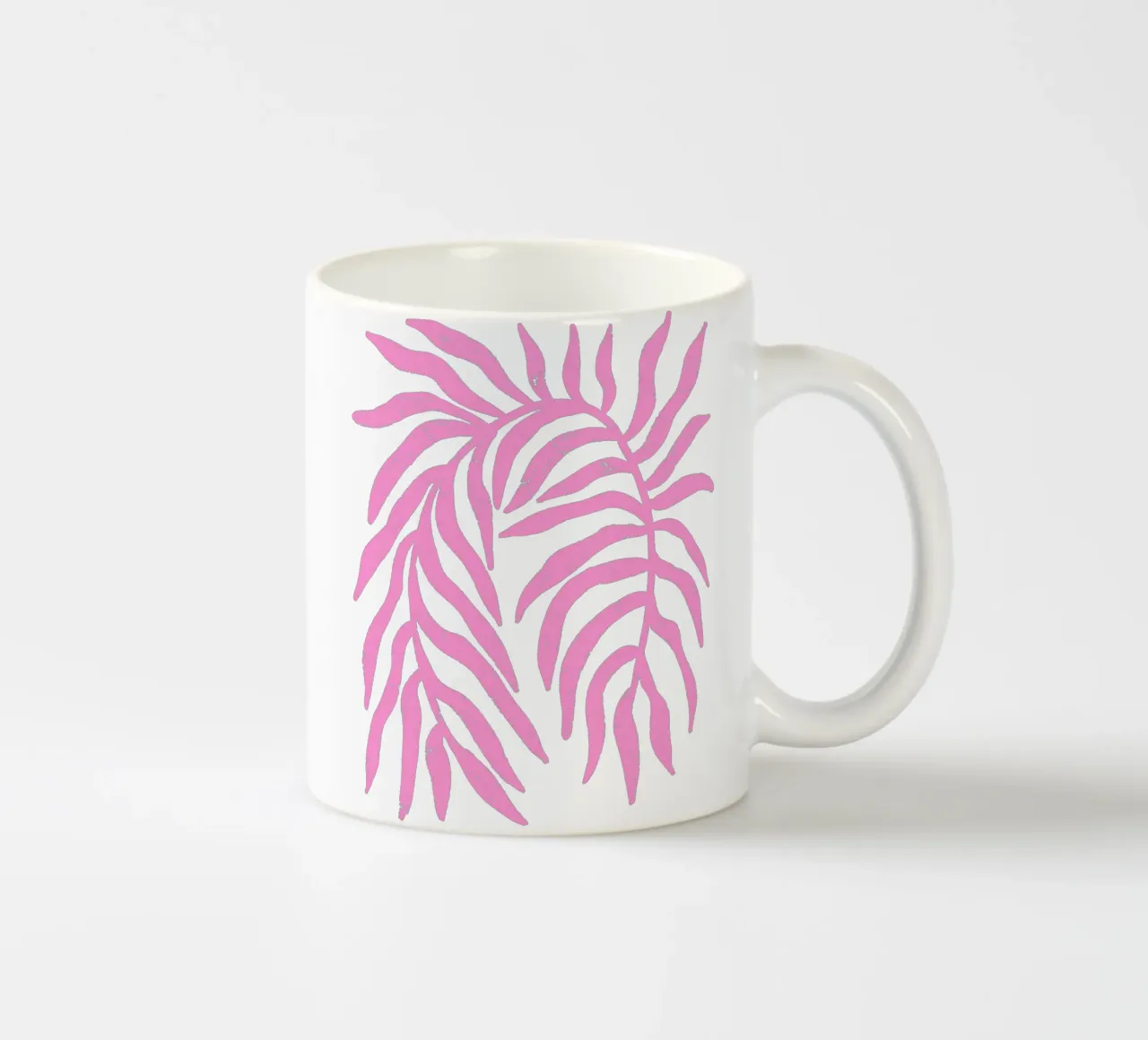 Silhouette rosa Ramo strutturato 1 tazza in ceramica da Wackapacka