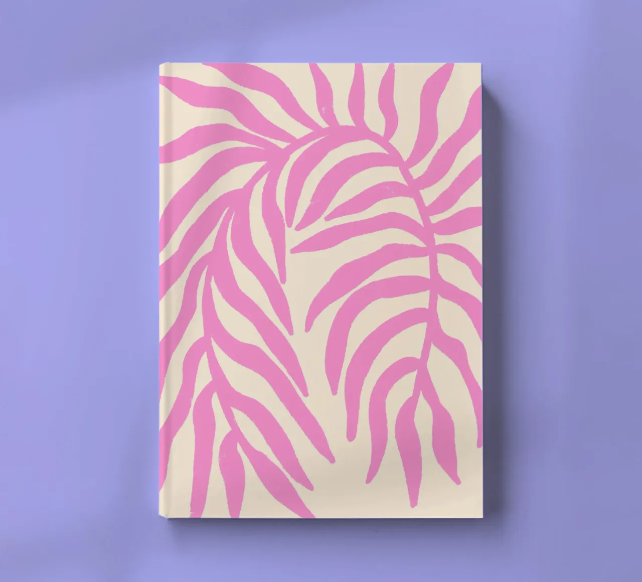 Pink Silhouette Textured Branch 1 notebook by Wackapacka