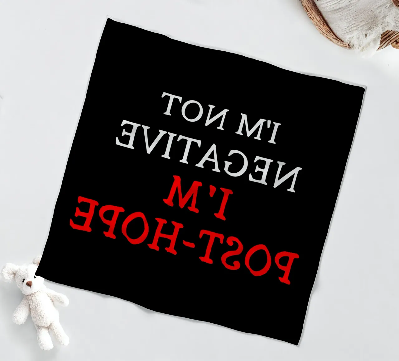 I'm Not Negative, I'm Post-Hope Sarcasm Dark Humor fleece blanket by sillyindustries