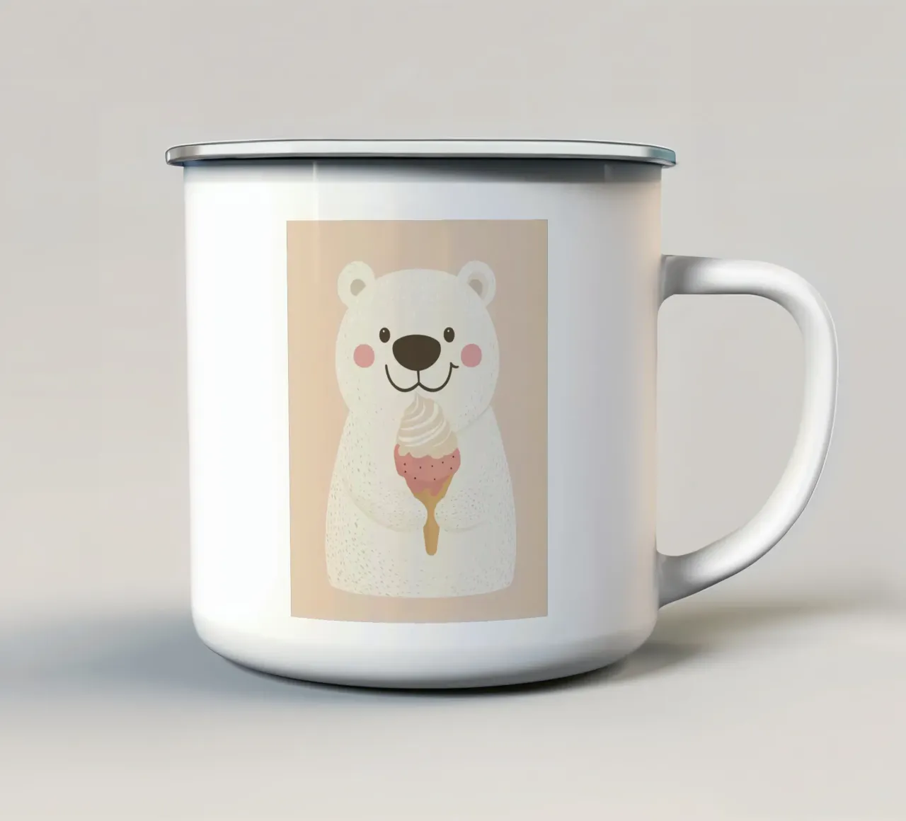 Orso polare stravagante tazza in smalto da Happy Littles