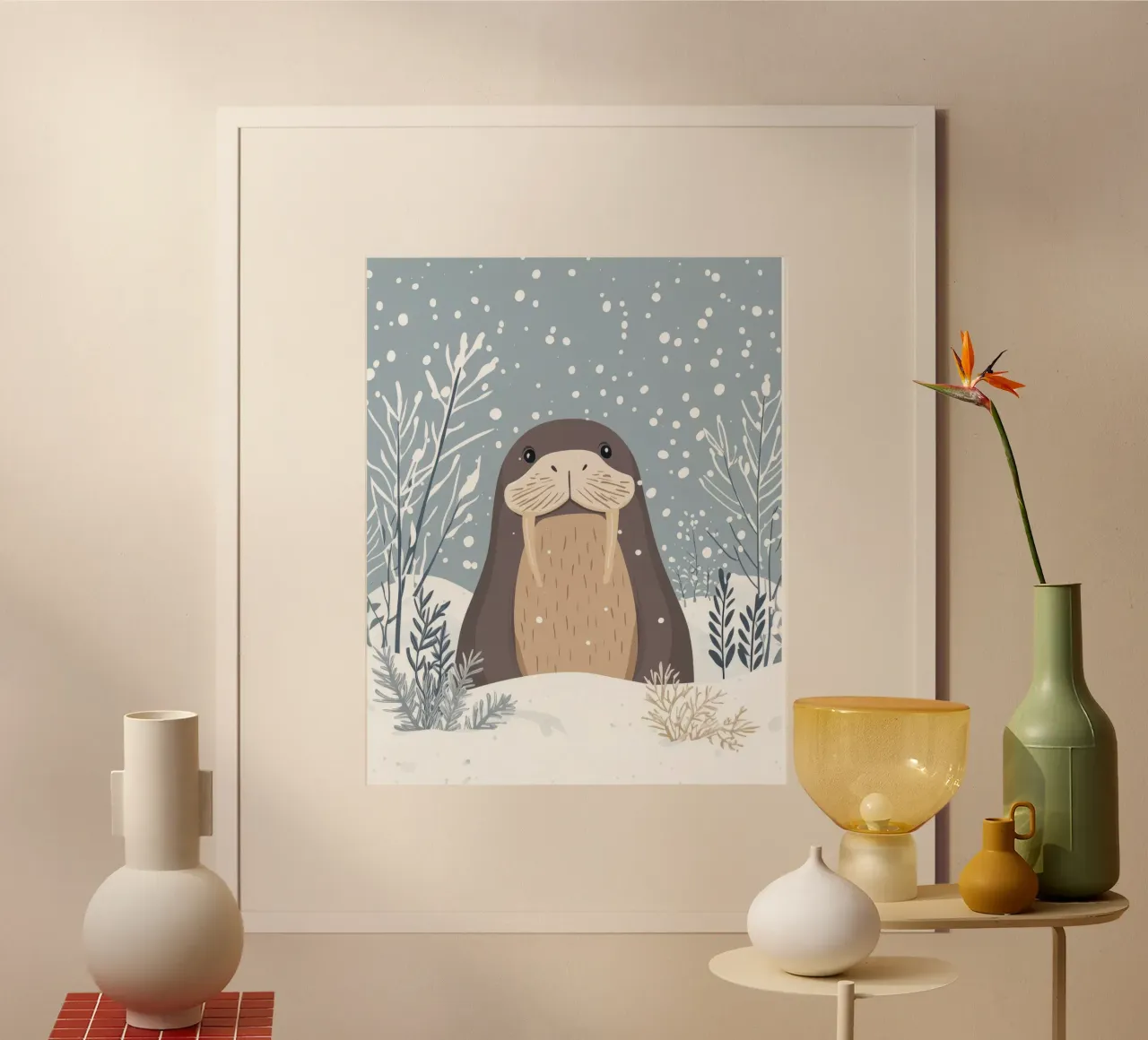 Tricheco stravagante poster con telaio in plastica da Happy Littles